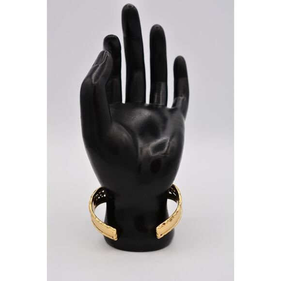 BCBGeneration Cuff Bangle Bracelet Antiqued Gold Filigree Design Chunky BinAW - Picture 8 of 12